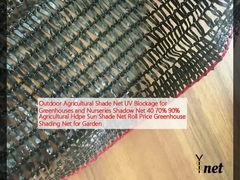 Outdoor Agricultural Shade Net UV Blockage for Greenhouses and Nurseries Shadow Net 40 70% 90% Agricultural Hdpe Sun Shade Net Roll Price Greenhouse Shading Net for Garden