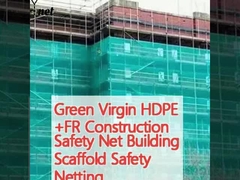 Green Virgin HDPE +FR Construction Safety Net Building Scaffold Safety Netting Construction Scaffold Safety Netting Debris Net Supply Sample