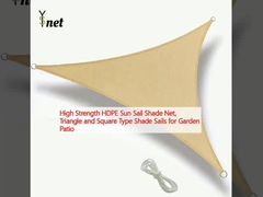High Strength HDPE Sun Sail Shade Net, Triangle and Square Type Shade Sails for Garden Patio