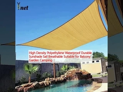 High Density Polyethylene Waterproof Durable Sunshade Sail Breathable Suitable for Balcony Garden Camping