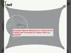 Rectangle Polyester Waterproof Sun Shade Sail Sun Shading with Free Ropes for Outdoor Patio Sun protection
