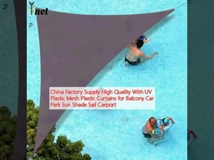 China Factory Supply High Quality With UV Plastic Mesh Plastic Curtains for Balcony Car Park Sun Shade Sail Carport