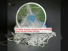 Hot Selling American Aluminum Ring Drawstring Throw Cast Net Fishing Cast Net