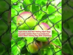 Agriculture Anti-Bird Netting Mesh Bags Reusable Garden Plant Fruit Protection Nylon Mesh Netting Bag With Drawstring